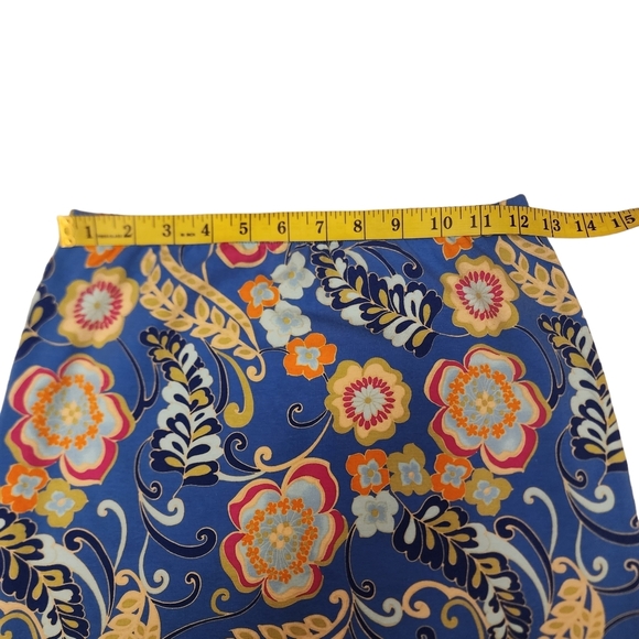 Vintage Blue Floral Mini Skirt Size L - Picture 2 of 7